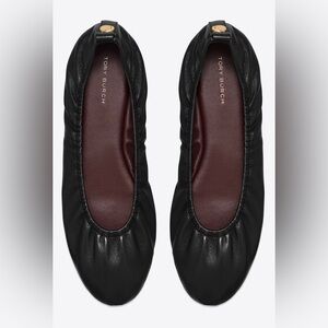 Tory Burch Black Leather Flats “Eddie” NIB Women’s 7